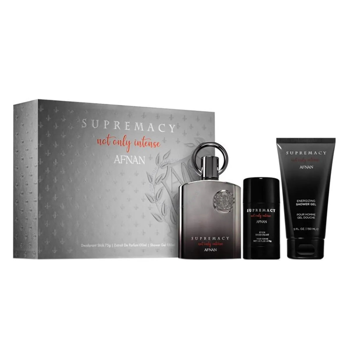 Afnan Supremacy Not Only Intense Gift Set – EDP 100ml + Shower Gel 100ml + Deodorant 75ml