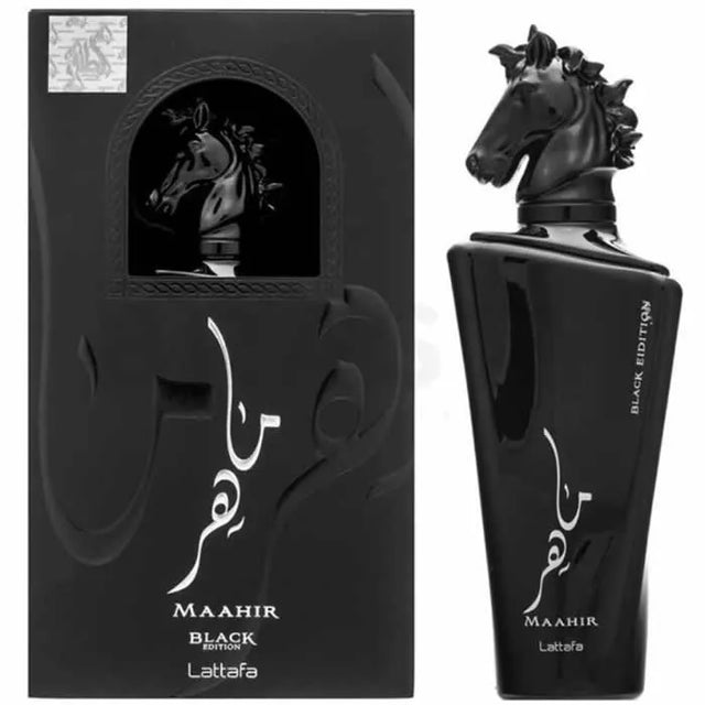 Lattafa Maahir Black eau de parfum 100ml, the darker evening flanker